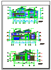 两层农村自建房建筑cad设计施工图含效果图-图二