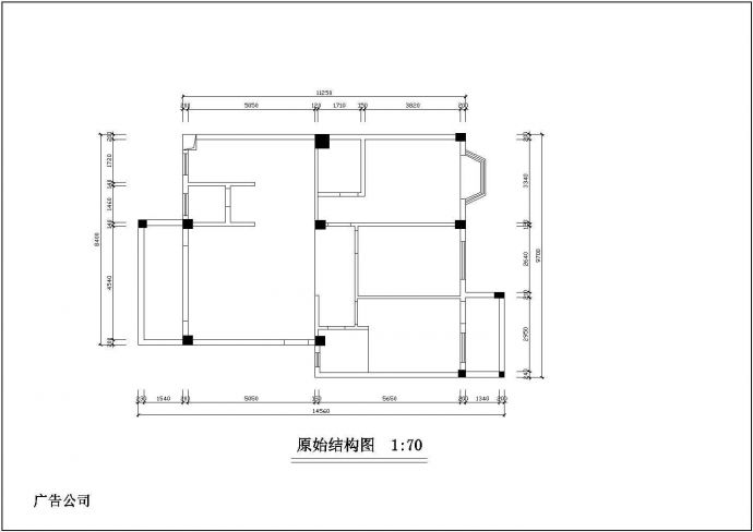 三居室家居设计cad装修方案施工图_图1