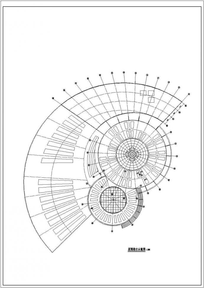 某生态园餐厅平面CAD节点建筑设计方案图_图1
