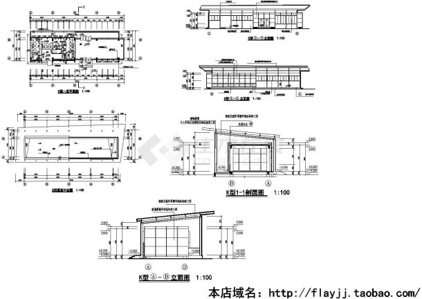 某长25.7米宽8.1米1层 长12.4米宽7.07米1层公厕CAD结构完整设计施工图-图二