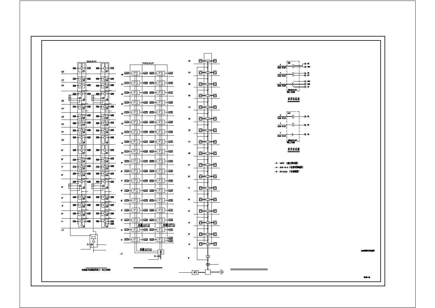 [河北]著名商业楼电气CAD设计构造完整施工图纸