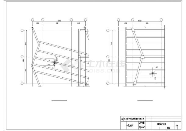 苏州市某大型科技展览馆外部树形雨棚全套结构设计CAD图纸-图二