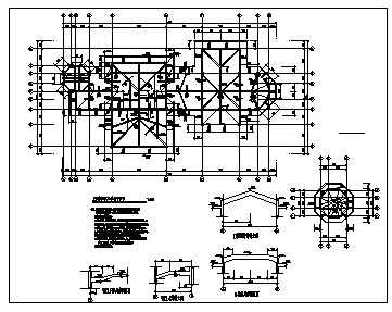 别墅设计_某三层混合结构别墅结构施工cad图纸-图二