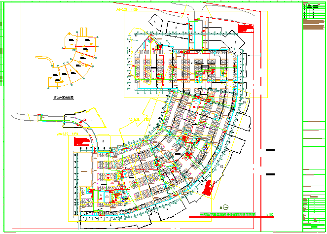 某地下车库工程设备管理CAD设计系统平面图_图1