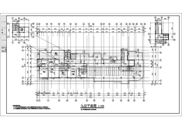 秀枫山庄18栋小高层设计施工图，共九张-图二