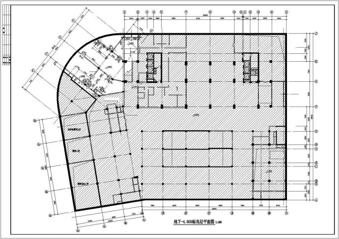 高层酒店结构布置参考CAD详情图_图1
