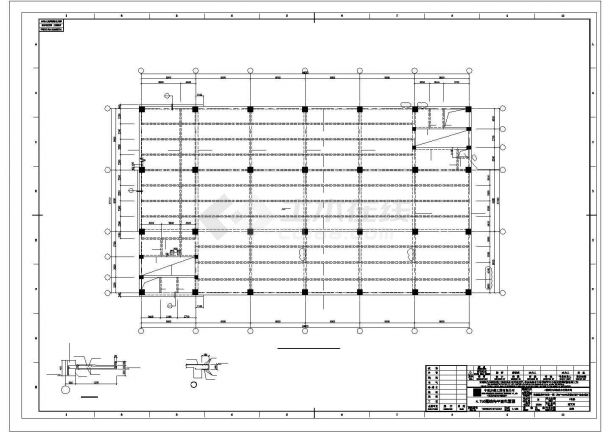 上海市青浦区某生物医药公司钢结构生产车间全套结构设计CAD图纸-图一