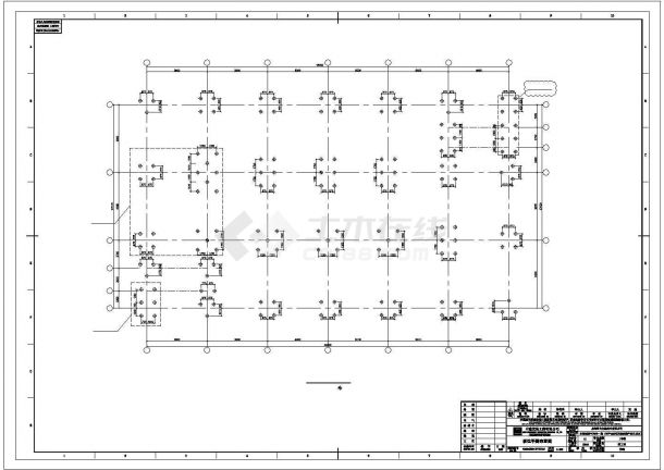上海市青浦区某生物医药公司钢结构生产车间全套结构设计CAD图纸-图二