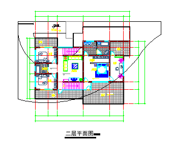 二层自建房建筑cad设计图含效果图-图二