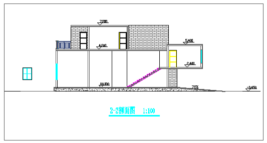 二层自建房建筑cad设计图含效果图
