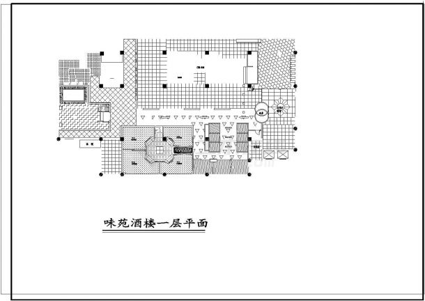 某中餐厅建筑CAD完整详细构造设计图-图二