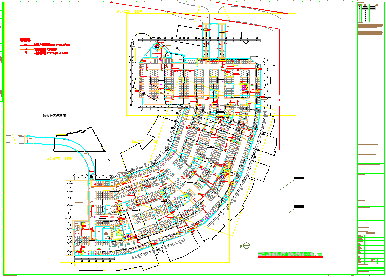 某地下车库安全防范CAD设计完整总平面图