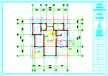 某地二层别墅设计建筑cad图纸含效果图_图1