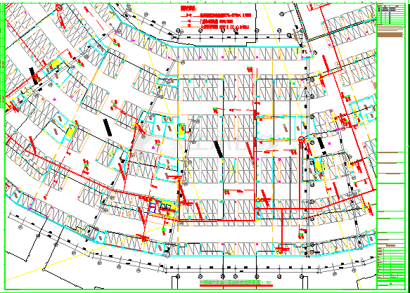 某地下车库安全防范CAD节点施工平面图-图一