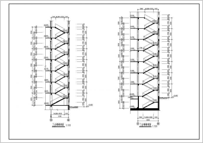 某旅社CAD框架结构设计详细施工图纸_图1