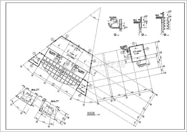 某旅社CAD框架结构设计详细施工图纸-图二