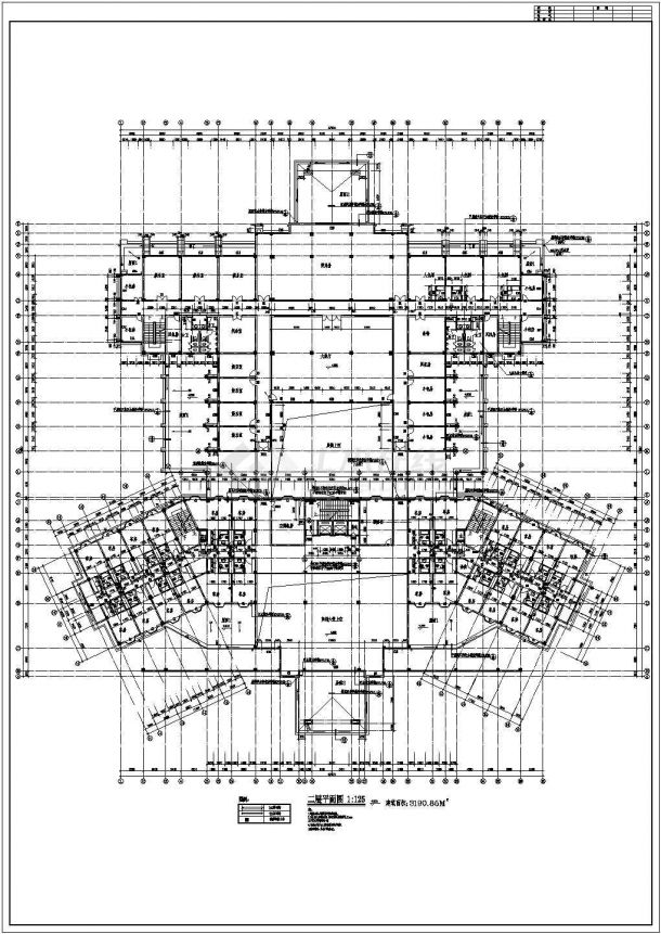 某宾馆方案CAD建筑构造设计图纸-图二