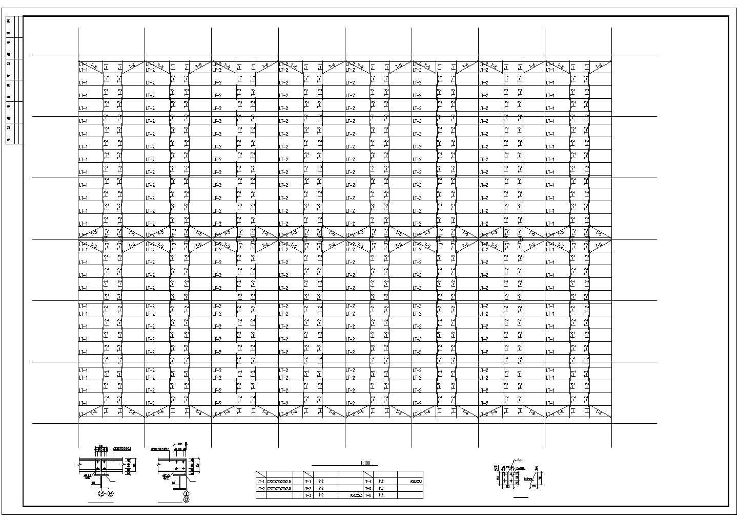 某公司钢结构厂房生产车间建筑CAD图纸