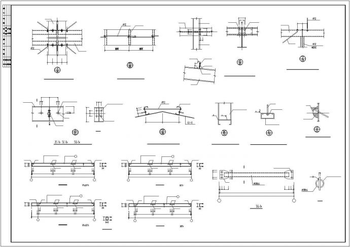 某钢结构带吊车厂房建筑完整结构CAD图纸_图1