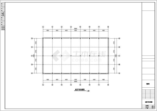 某公司钢结构二层建筑完整设计施工CAD图纸-图一