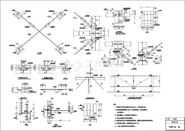 某公司工业厂房单层3号车间建筑设计施工CAD图纸-图二
