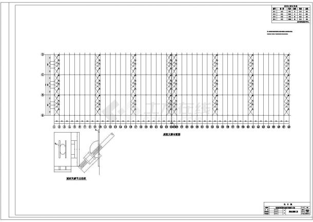 某公司光伏发电农业大棚建筑设计施工CAD图纸-图一