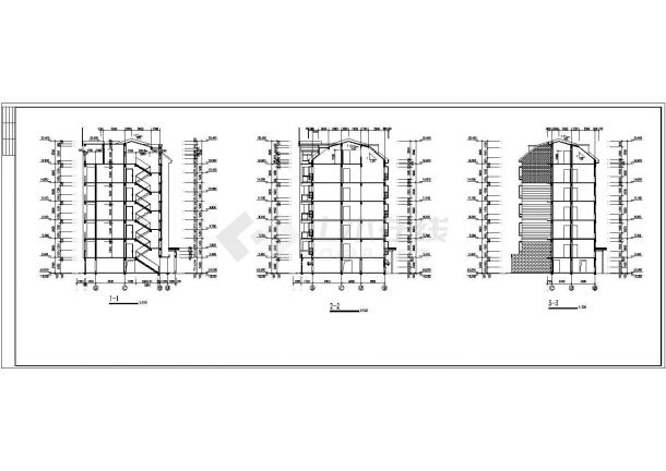 某市高级住宅小区多层住宅建筑设计CAD施工图-图二