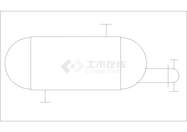 某卧式热交换器CAD大样完整设计图-图一