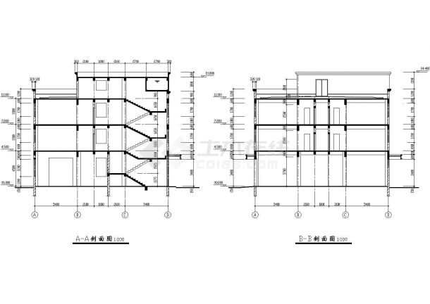 北京某公司综合楼建施方案设计CAD图-图一