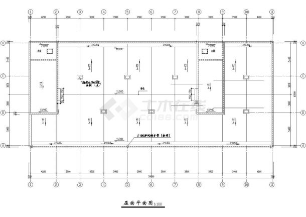 北京某公司综合楼建施方案设计CAD图-图二