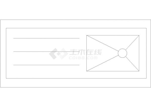 某带沥水板洗涤盆CAD详细设计构造-图一