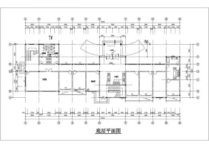 某工厂三层办公楼建筑设计CAD图_图1