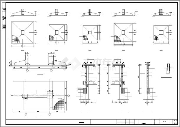 黑龙江二层框架结构体育教学楼结构施工图（正交正放双层网架屋面）-图一