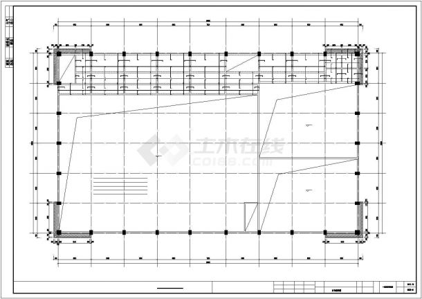 黑龙江二层框架结构体育教学楼结构施工图（正交正放双层网架屋面）-图二
