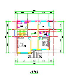 某三层别墅建筑cad施工图纸含效果图-图二