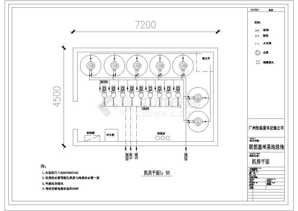 某标准泳池CAD详细施工设计图纸-图一