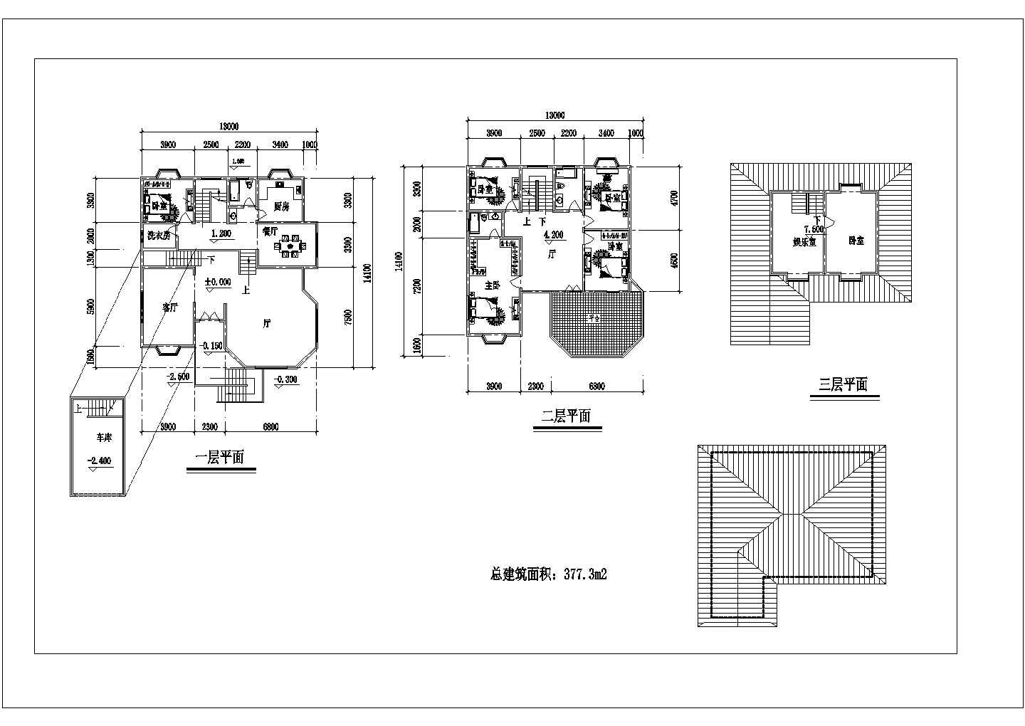 【许昌】某社区精品多层别墅楼全套施工设计cad图纸