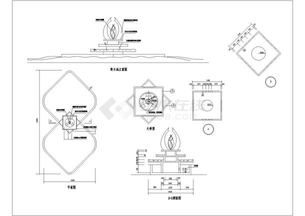 某跌水池CAD节点完整设计方案-图一
