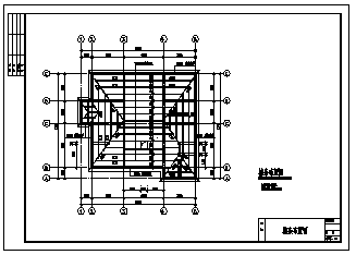 别墅设计_某二层框混结构带阁楼私人别墅结构施工cad图纸_图1