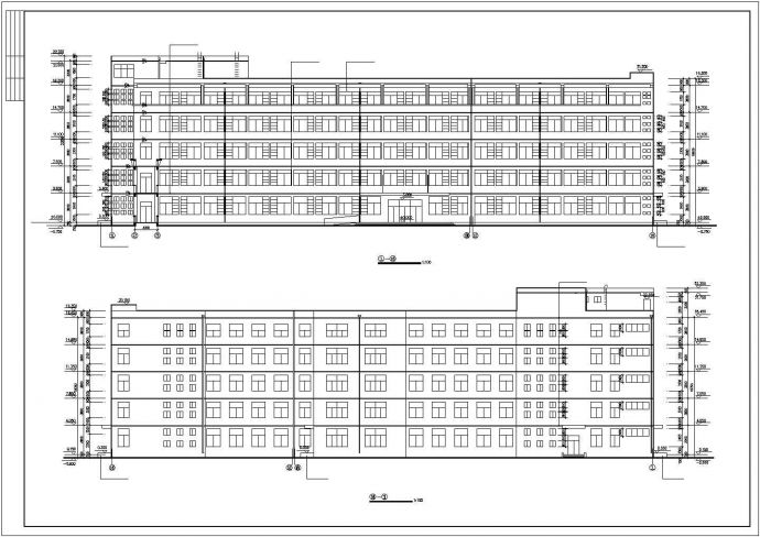 [山东省烟台市]某中学六层教学楼建筑方案扩初教学楼图纸_图1