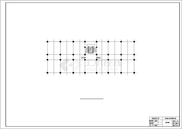 6900平米左右7层一字型框架办公楼毕业设计（含建筑结构图、计算书）-图二