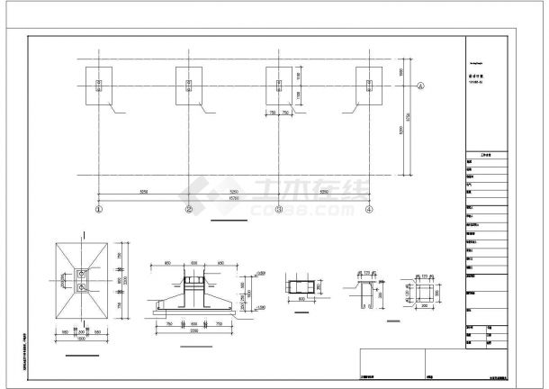某郊外种猪场停车棚钢结构建筑设计施工CAD图纸-图一
