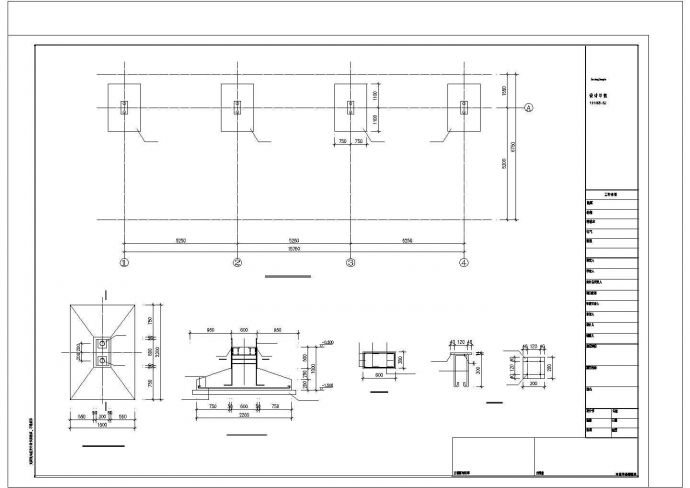 某郊外种猪场停车棚钢结构建筑设计施工CAD图纸_图1