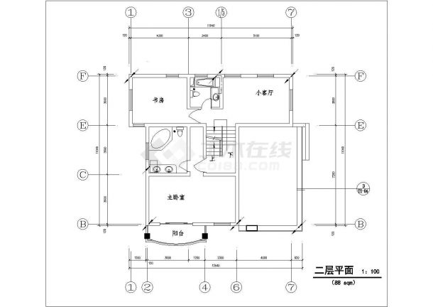 辽阳市珖阳花园小区3层砖混结构单体别墅全套电气系统设计CAD图纸-图二