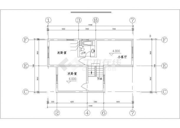 大连市春晟花园小区3层砖混结构单体别墅全套给排水设计CAD图纸-图一