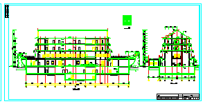 船造型仿古饭店建筑设计CAD方案图纸