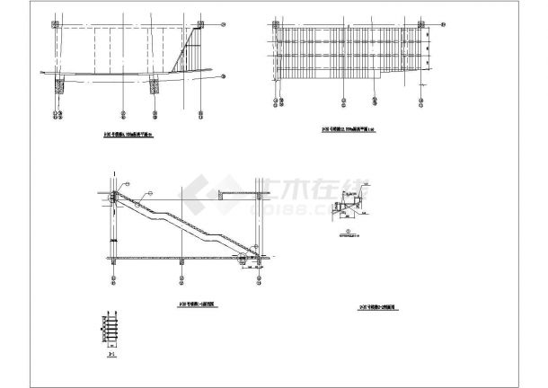 框架-钢支撑钢结构屋盖奥林匹克公园体育馆结构施工CAD图-图二