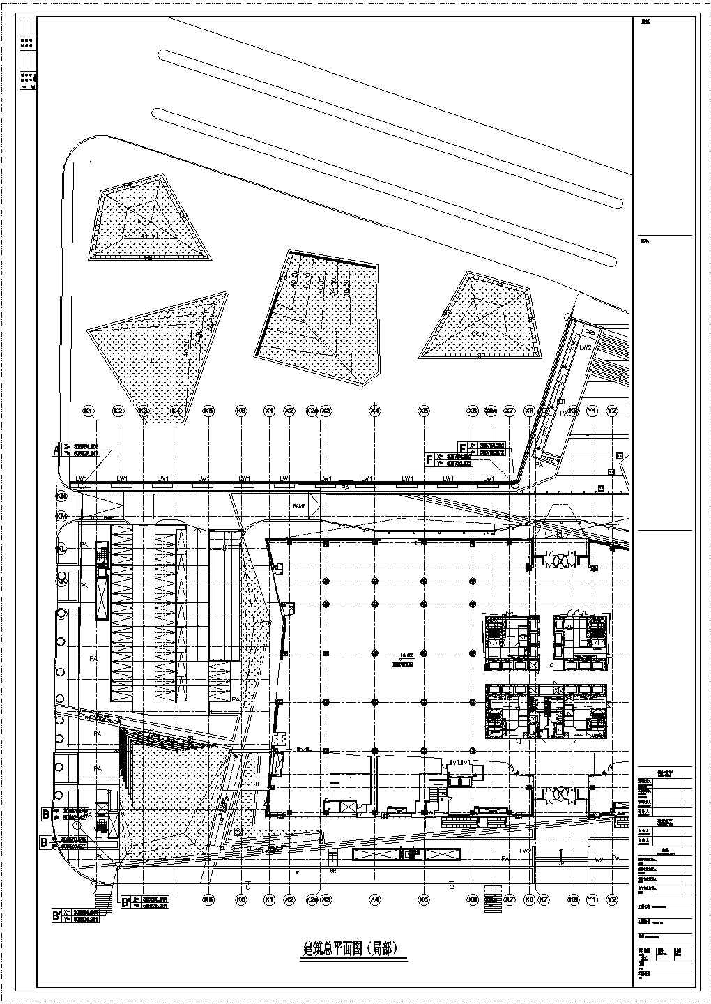 某住宅小区CAD设计完整总平面图底图
