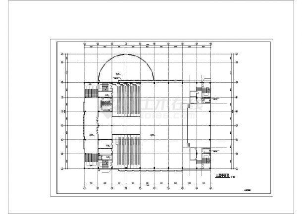 中学体育馆多联机空调工程设计施工CAD图纸-图一