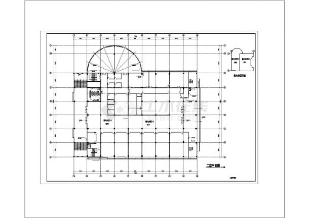 中学体育馆多联机空调工程设计施工CAD图纸-图二